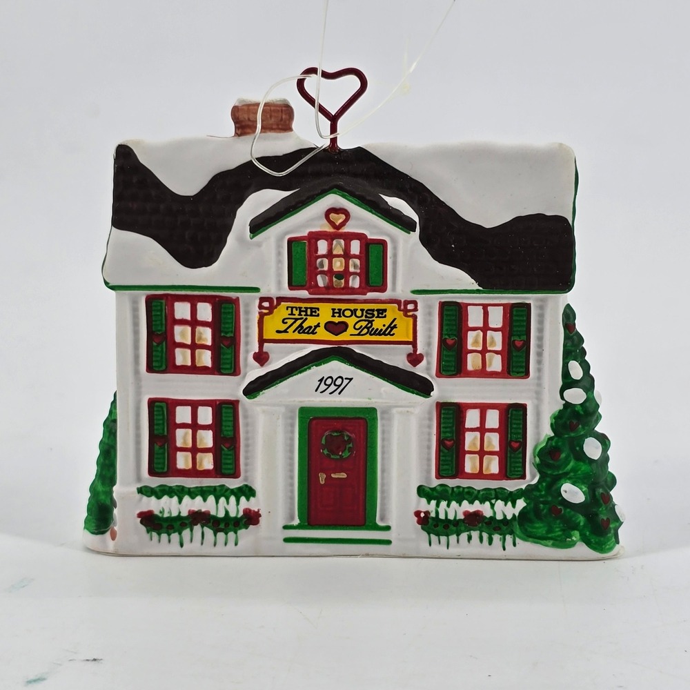 Dept 56 Ornament Ronald McDonald‎ House 1997 The House That Built White Ceramic